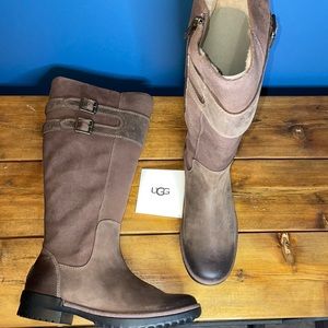 UGG Zarina Leather Waterproof Knee High Womens Boots Size 7.5
